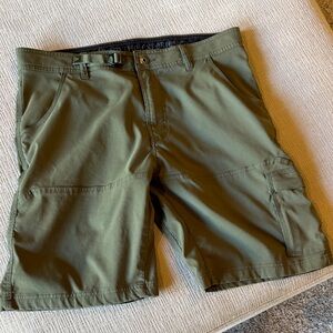 Prana Olive Cargo Shorts